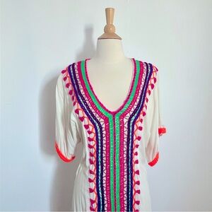 Embroidered Swim Cover Up/Dress